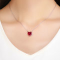 Jewelry of Devil Wings Red CZ 925 Sterling Silver Pendant